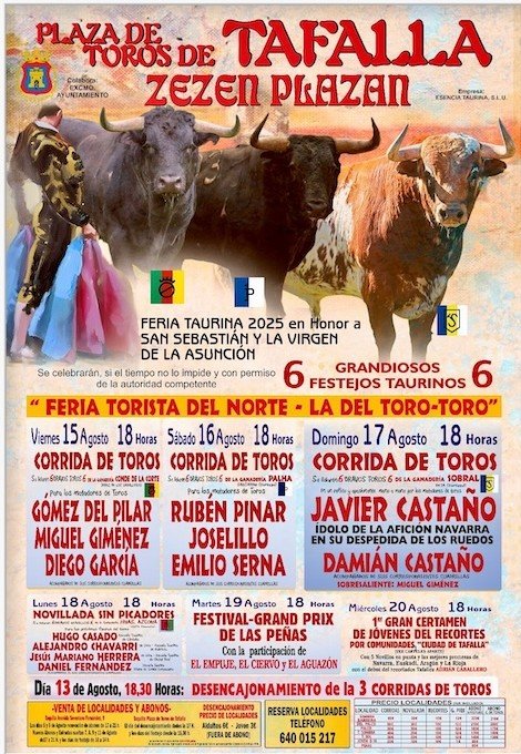 Carteles de Tafalla y San Rafael 2025 7 CARTEL TAFALLA 2025 EL TOREO CASTELLANO