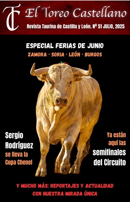 JULIO 1 Portada de la revista taurina de julio 2025 El Toreo Castellano Nº51