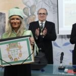 Paula Martínez Ros durante su ingreso en la Academia Veterinaria en la ULE.