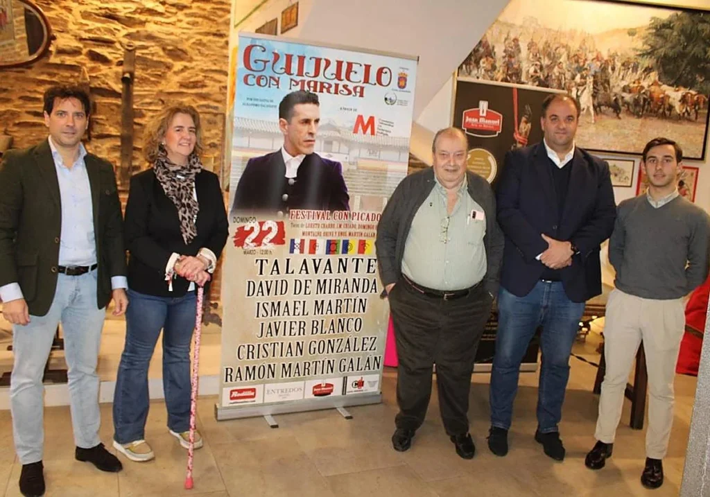 Cartel oficial del festival taurino de Guijuelo a beneficio de la Asociación de Esclerosis Múltiple.