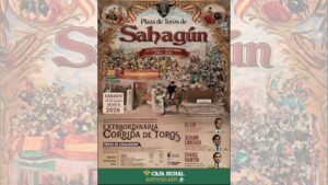 Cartel oficial de la corrida de toros en Sahagún