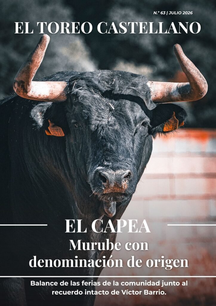 Portada de la revista El Toreo Castellano del mes de julio de 2026 con un toro negro.