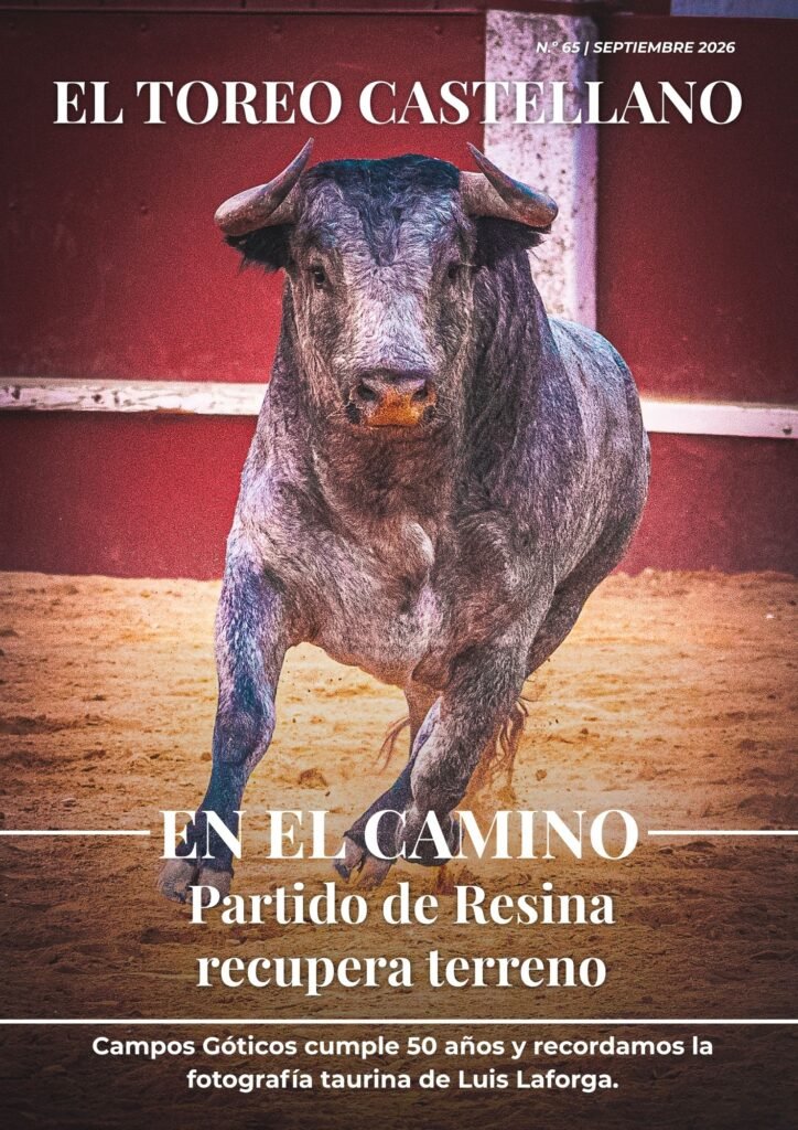 Portada de El Toreo Castellano nº 65 de septiembre de 2026, con un toro de Partido de Resina como protagonista.